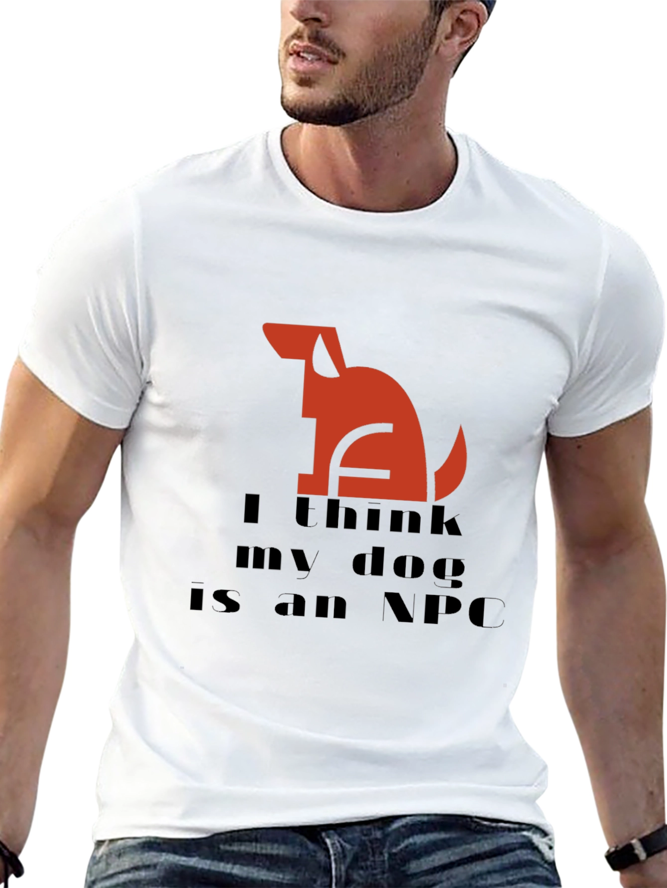 I Think My Dog is an NPC Black T-Shirt