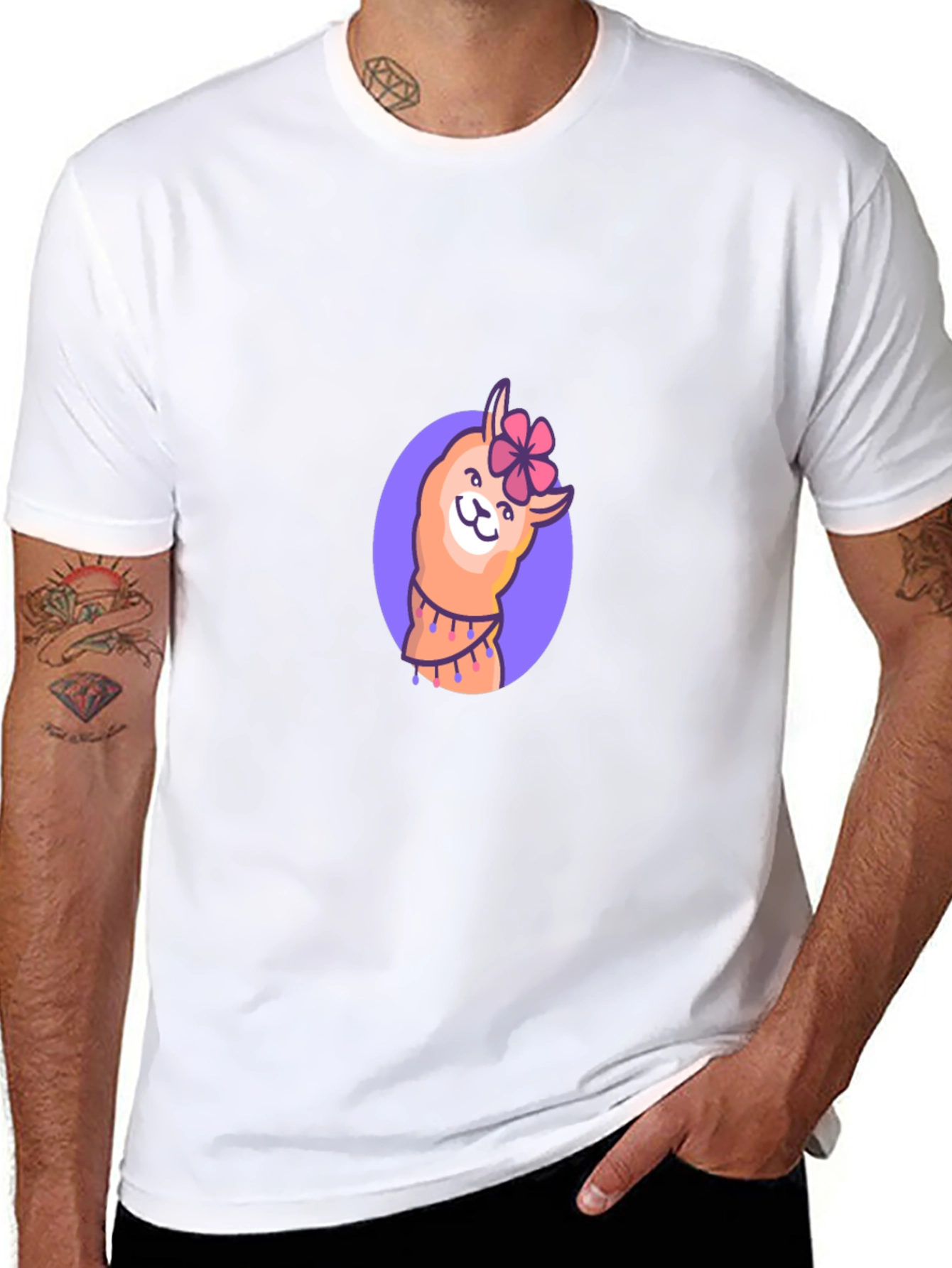 Llama Flower T-Shirt
