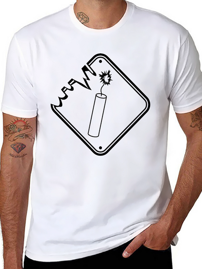 Explosive Style: Black Graphic Tee