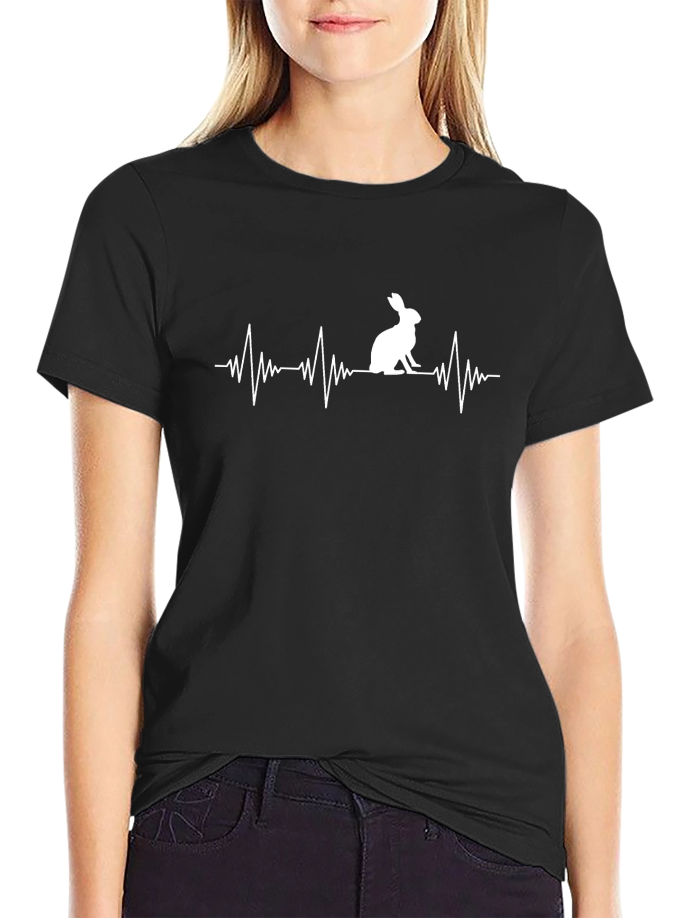 Rabbit Heartbeat Graphic T-Shirt