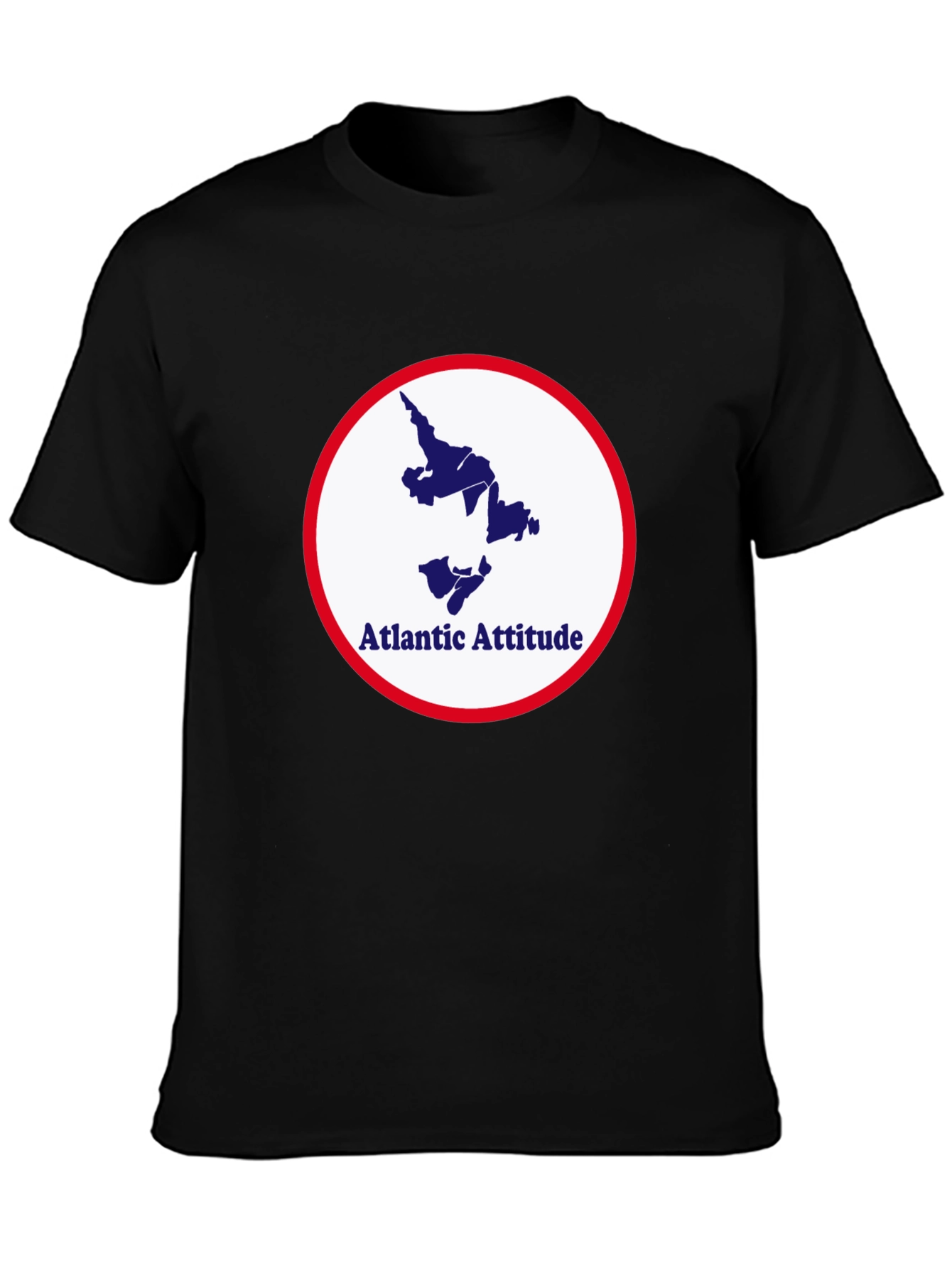 Atlantic Attitude Graphic Tee - Stylish Black T-Shirt