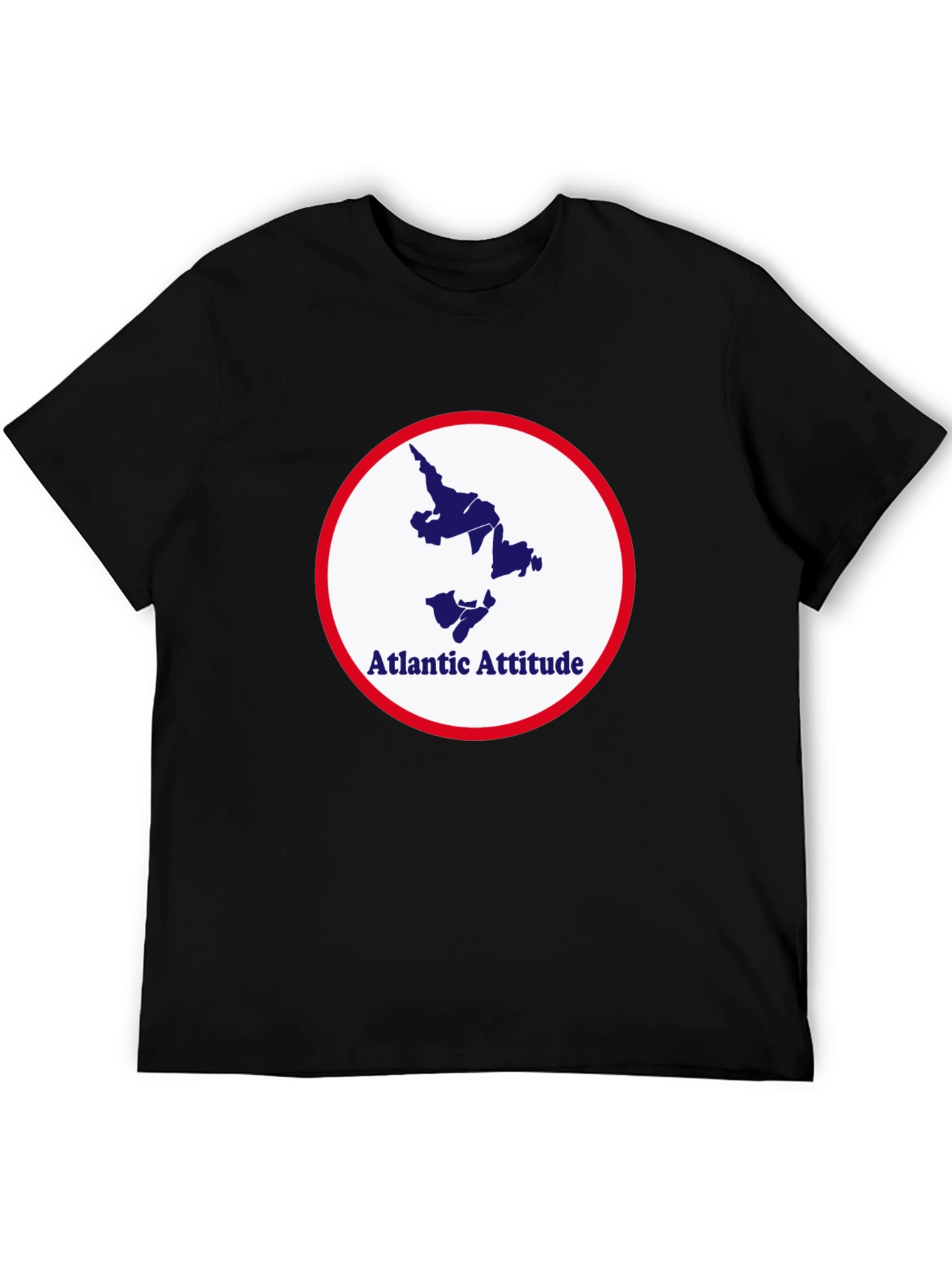 Atlantic Attitude Graphic Tee - Stylish Black T-Shirt