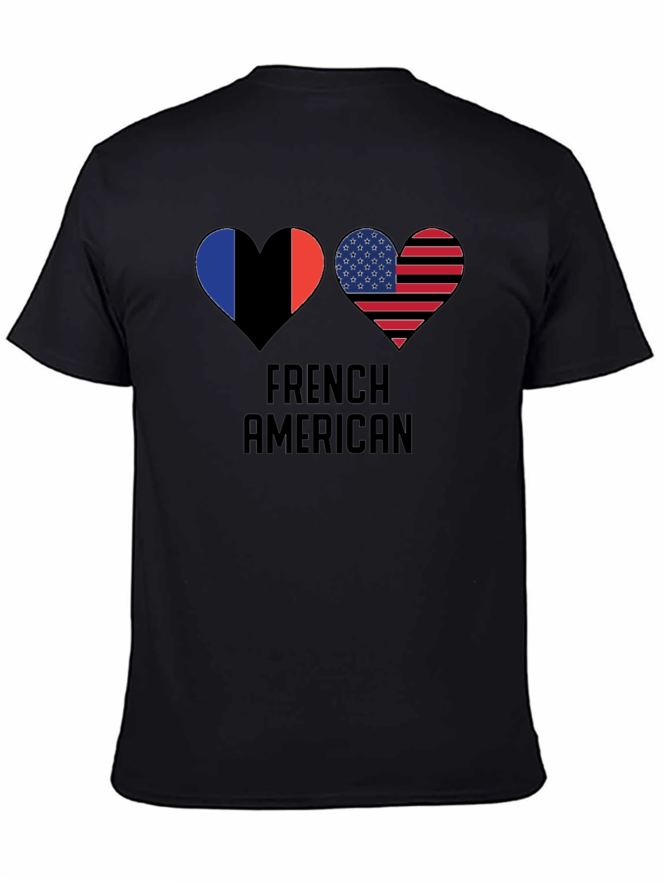 French American Flag Heart T-Shirt