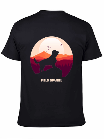 Field Spaniel Silhouette Graphic T-Shirt