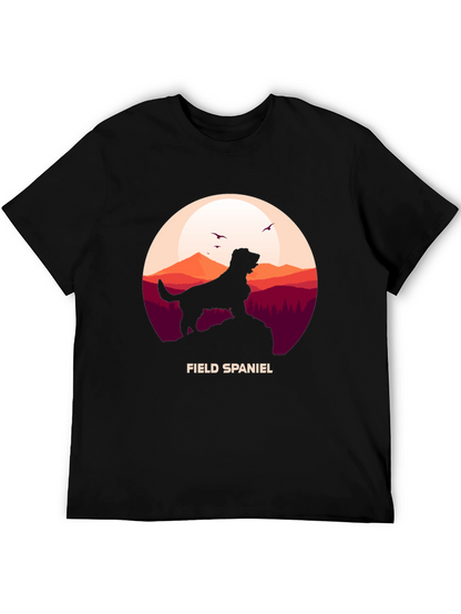 Field Spaniel Silhouette Graphic T-Shirt