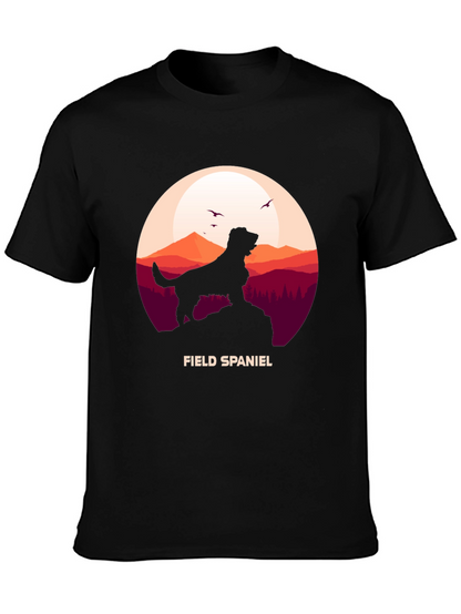 Field Spaniel Silhouette Graphic T-Shirt