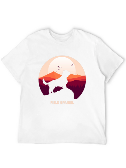 Field Spaniel Silhouette Graphic T-Shirt
