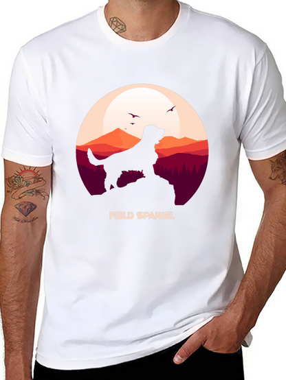 Field Spaniel Silhouette Graphic T-Shirt