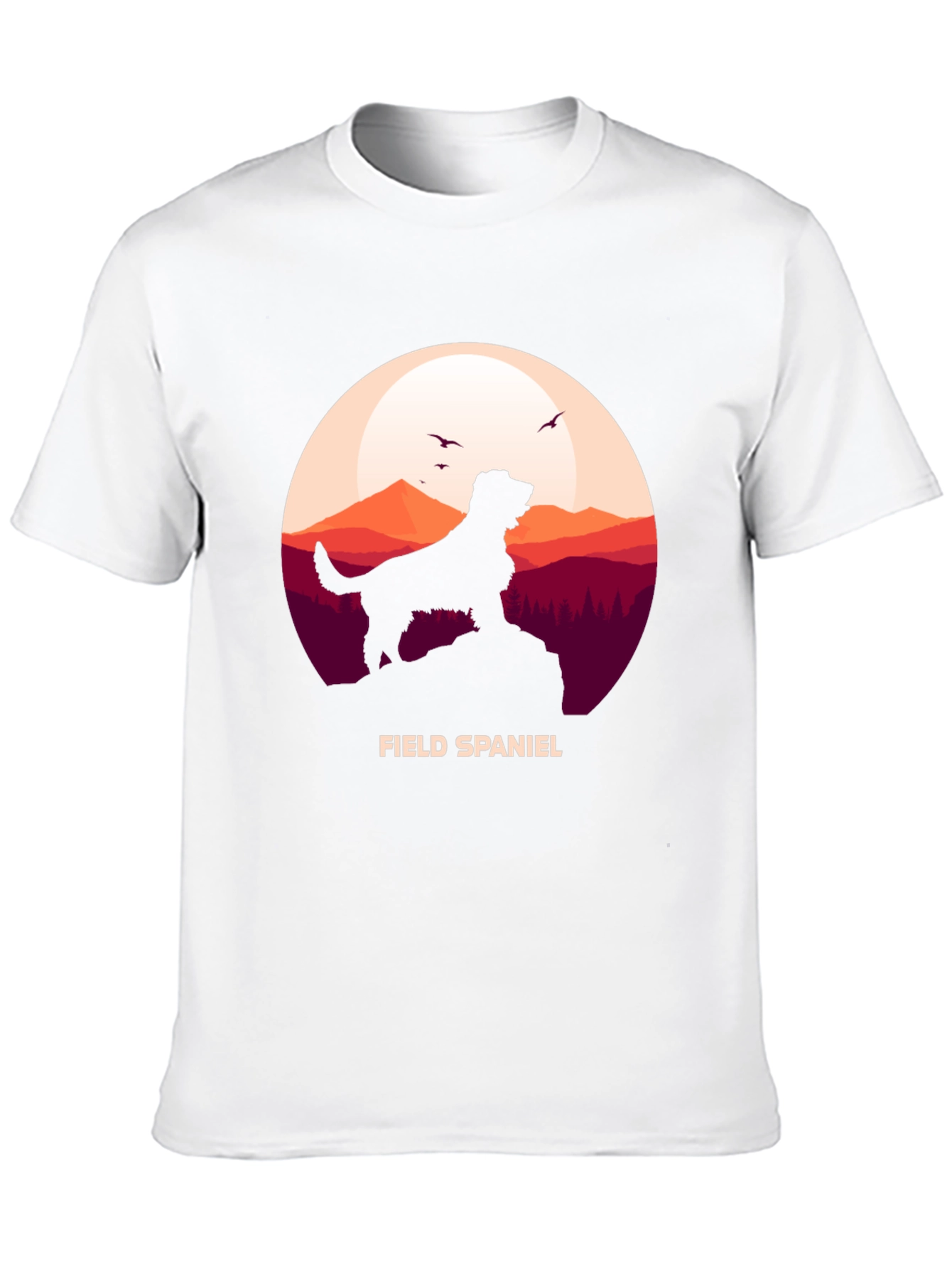 Field Spaniel Silhouette Graphic T-Shirt