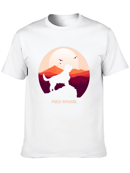 Field Spaniel Silhouette Graphic T-Shirt