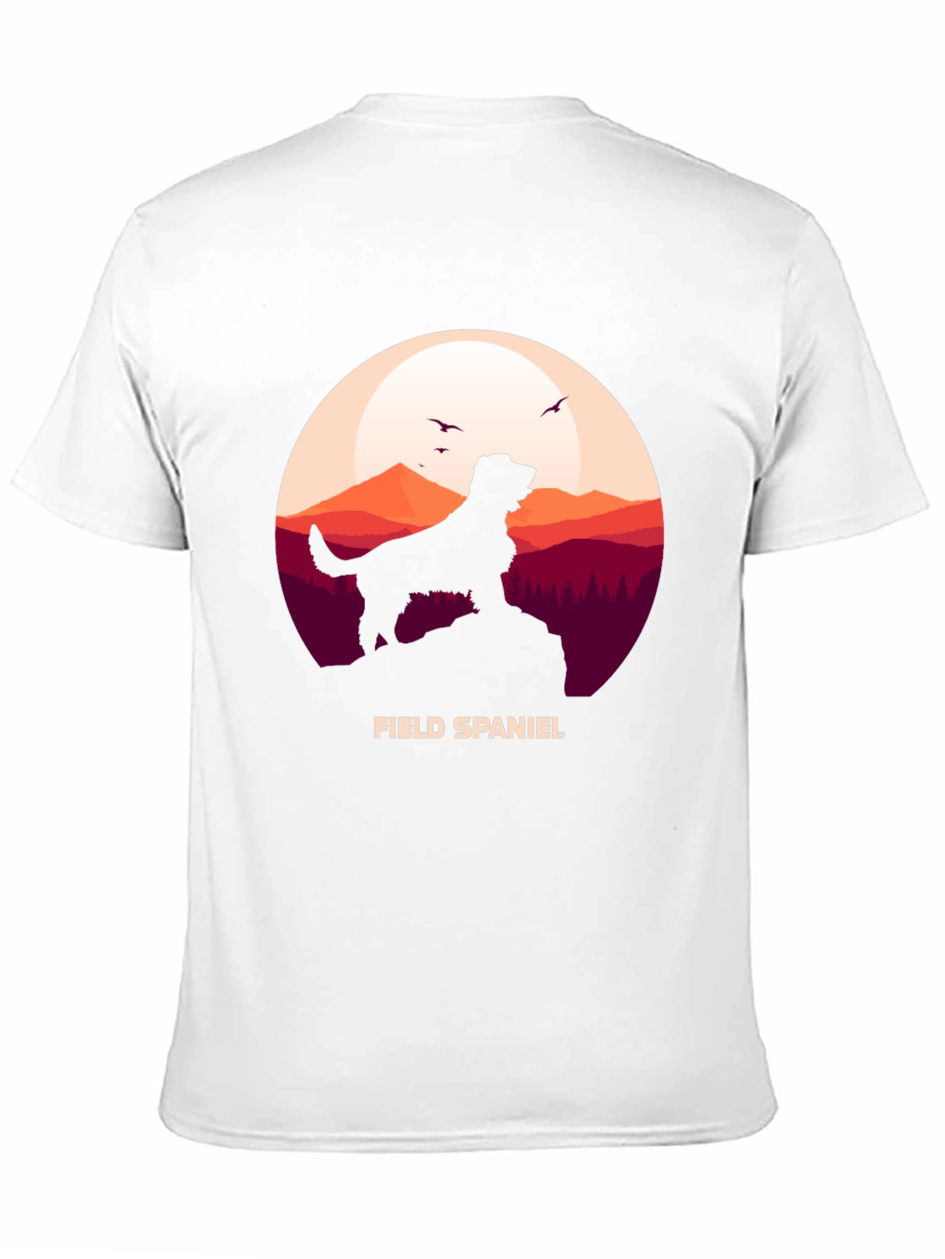 Field Spaniel Silhouette Graphic T-Shirt