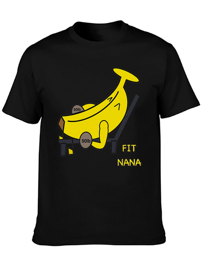 Fit Nana Banana Workout Black T-Shirt