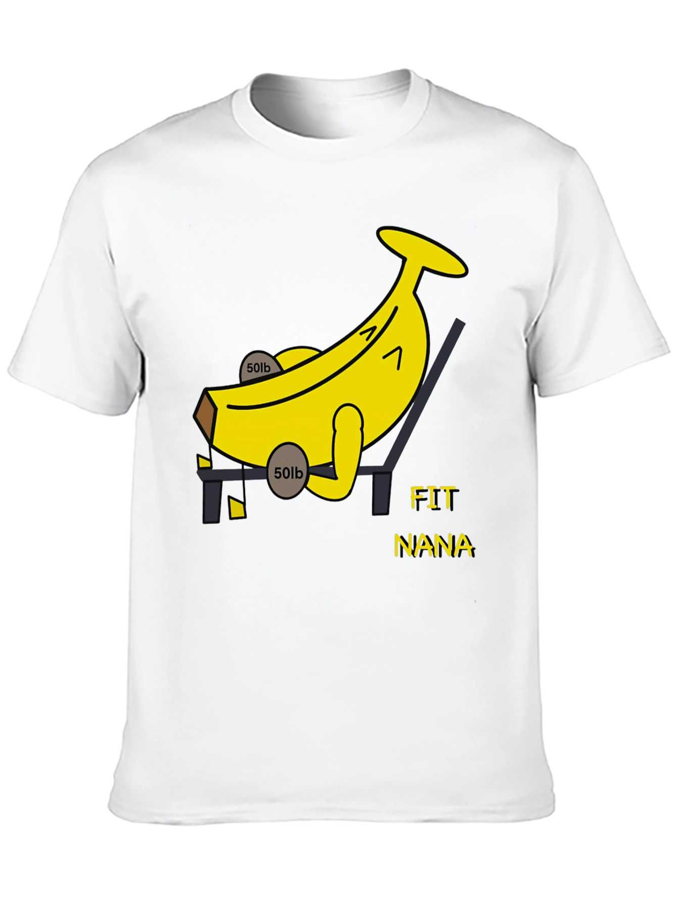Fit Nana Banana Workout Black T-Shirt