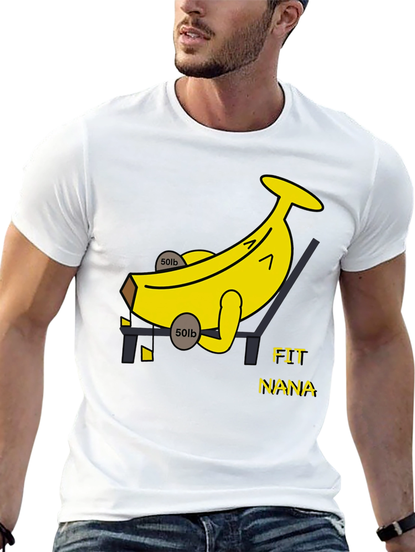 Fit Nana Banana Workout Black T-Shirt