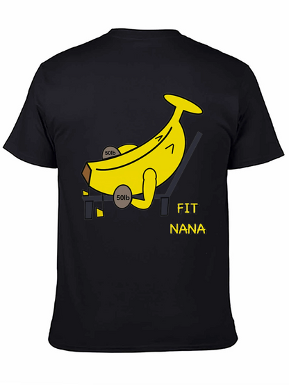 Fit Nana Banana Workout Black T-Shirt