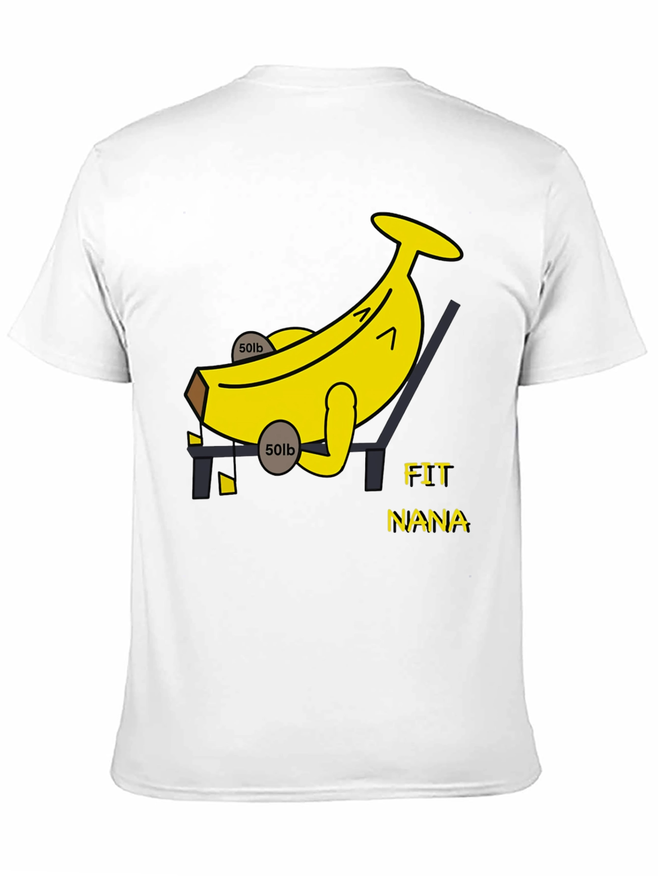 Fit Nana Banana Workout Black T-Shirt