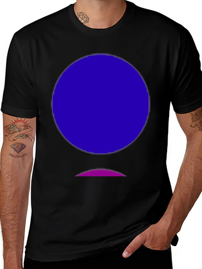 Abstract Graphic Tee - Black Cotton Blend