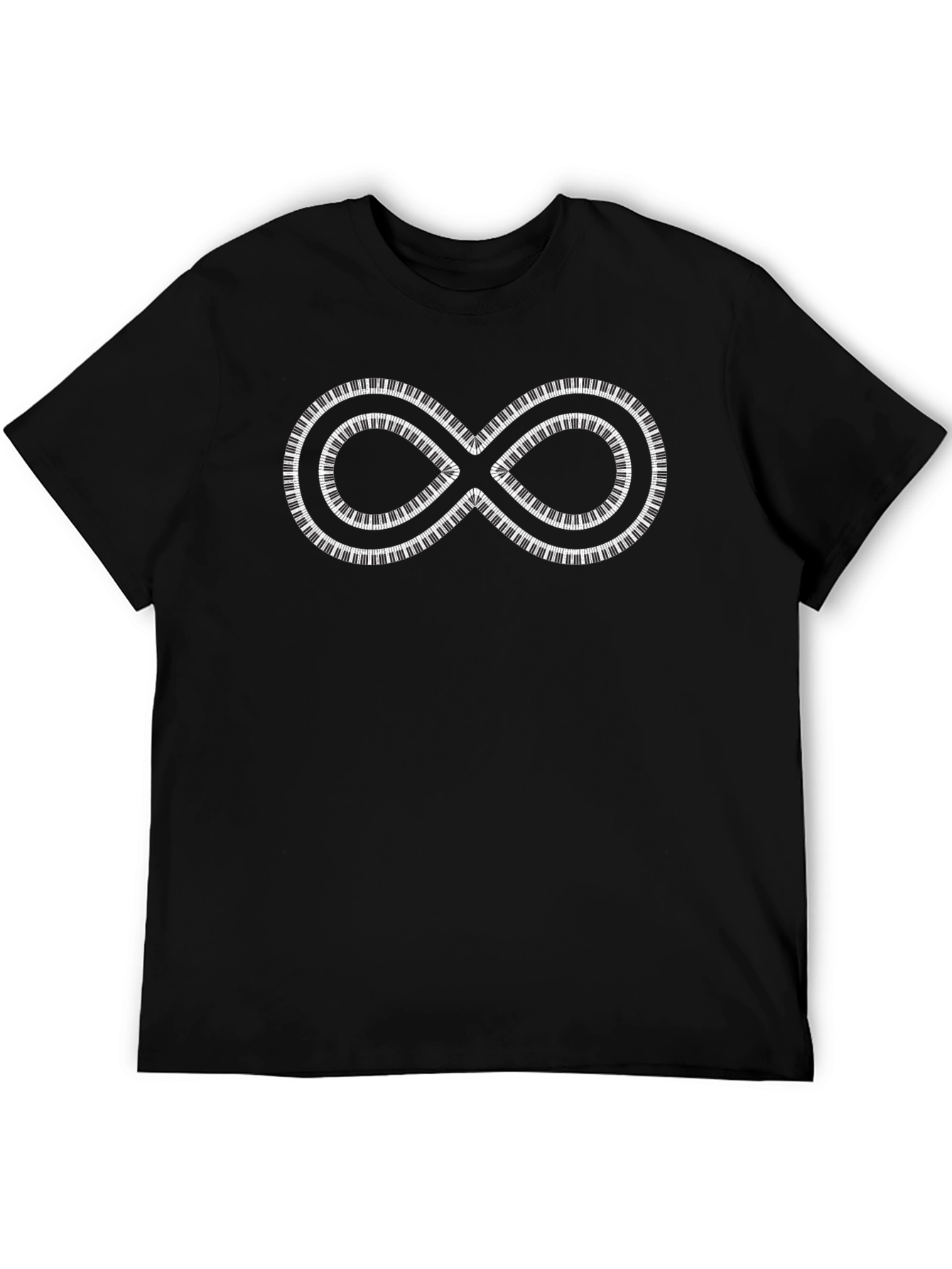 Infinity Piano Keys Graphic Tee - Music Lovers T-Shirt