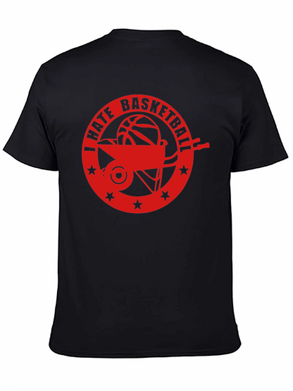 I Hate Basketball Graphic Tee - Black Casual Shirt