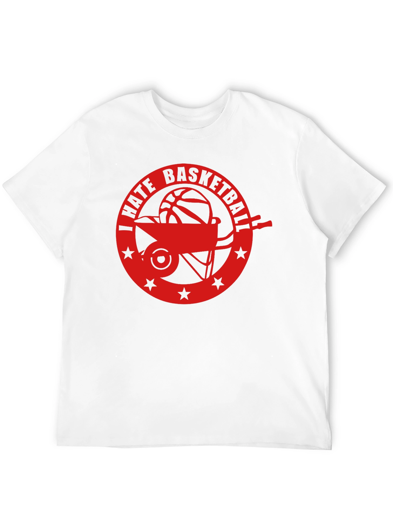I Hate Basketball Graphic Tee - Black Casual Shirt