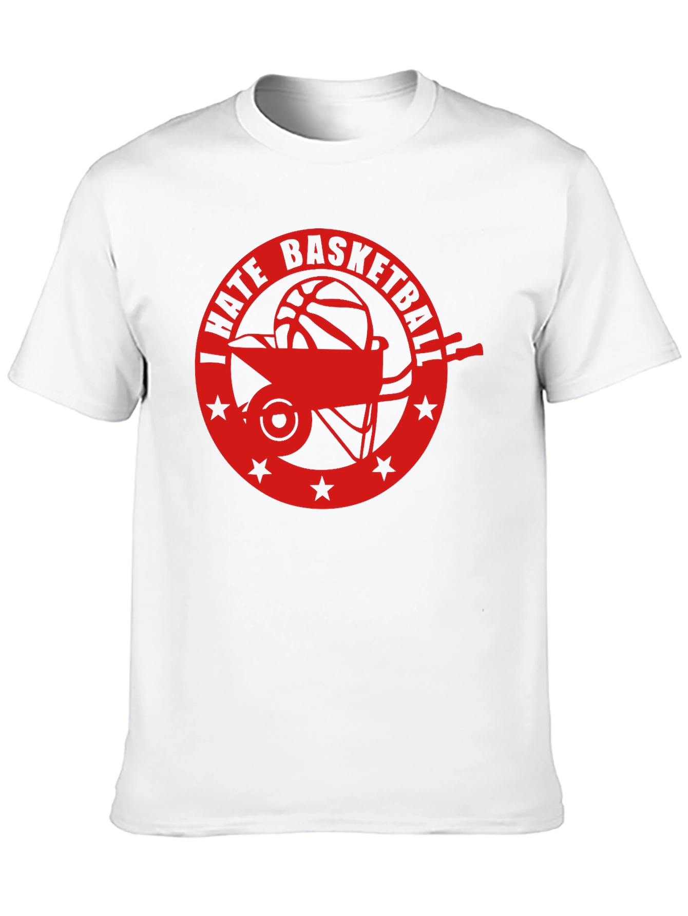 I Hate Basketball Graphic Tee - Black Casual Shirt