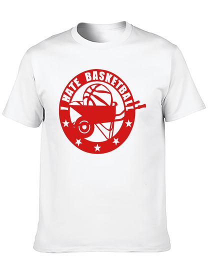 I Hate Basketball Graphic Tee - Black Casual Shirt