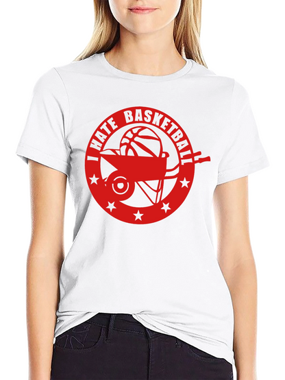 I Hate Basketball Graphic Tee - Black Casual Shirt