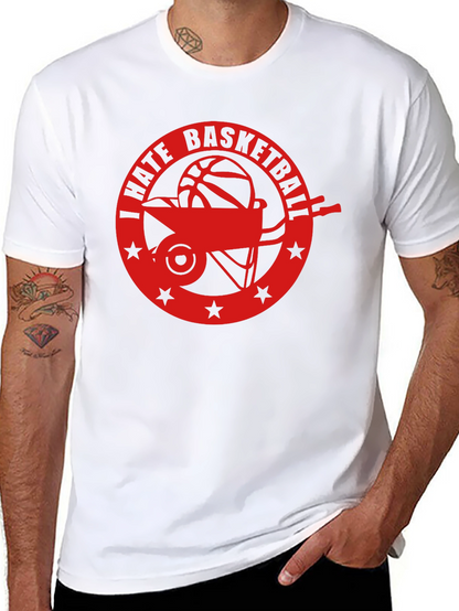 I Hate Basketball Graphic Tee - Black Casual Shirt
