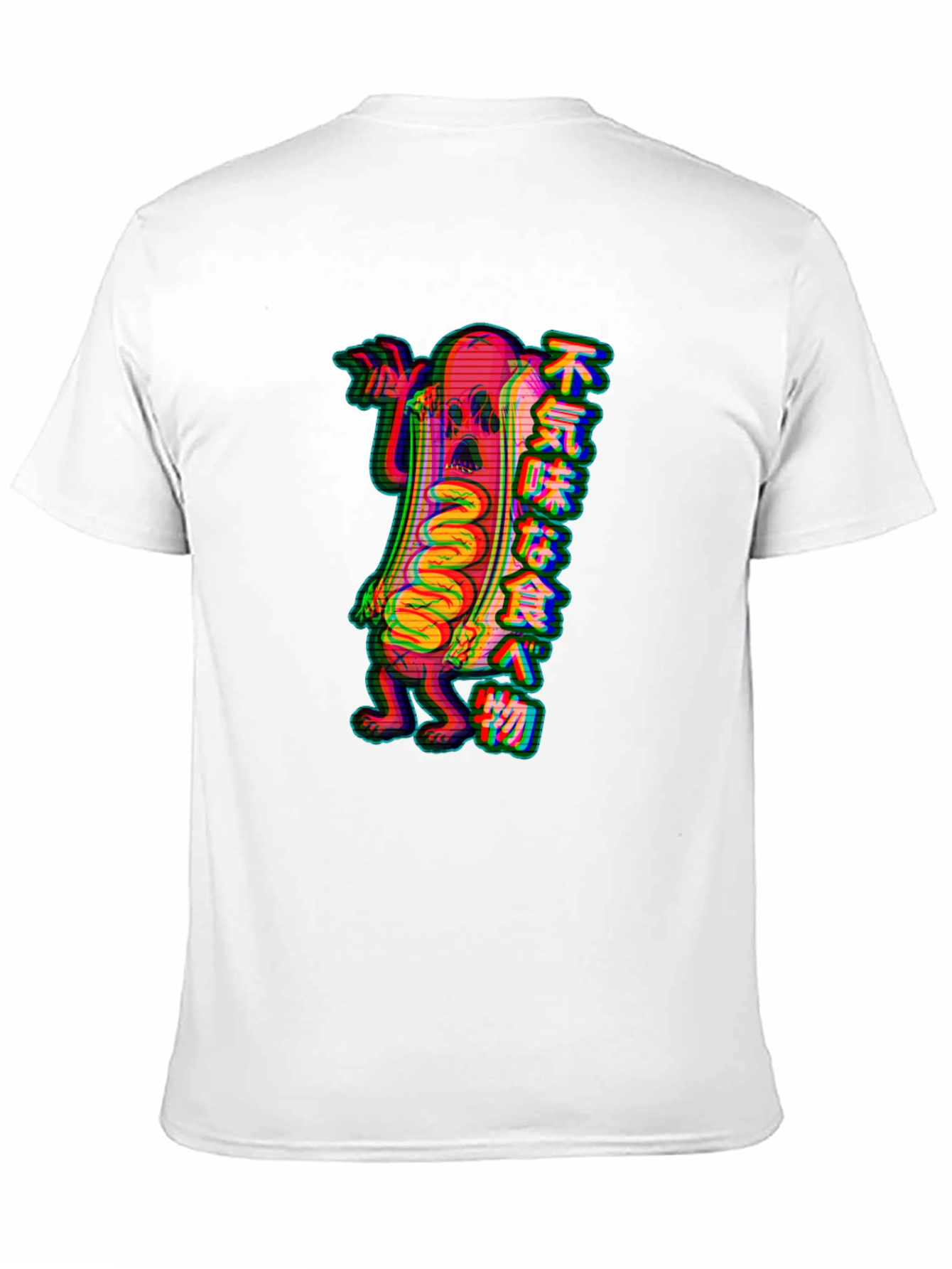Spooky Hotdog Graphic Tee - Black
