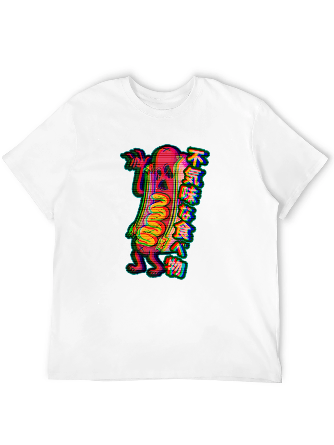 Spooky Hotdog Graphic Tee - Black