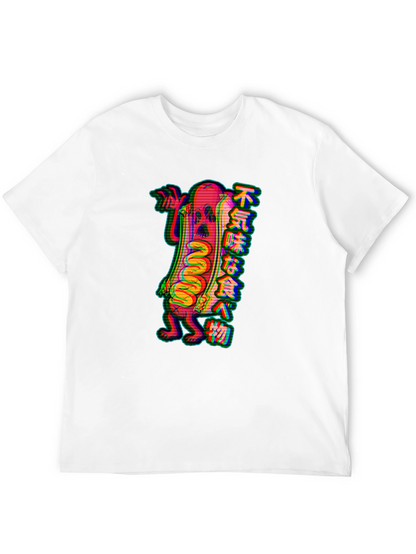 Spooky Hotdog Graphic Tee - Black