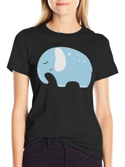Cute Sleeping Elephant Graphic Tee