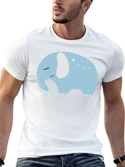 Cute Sleeping Elephant Graphic Tee