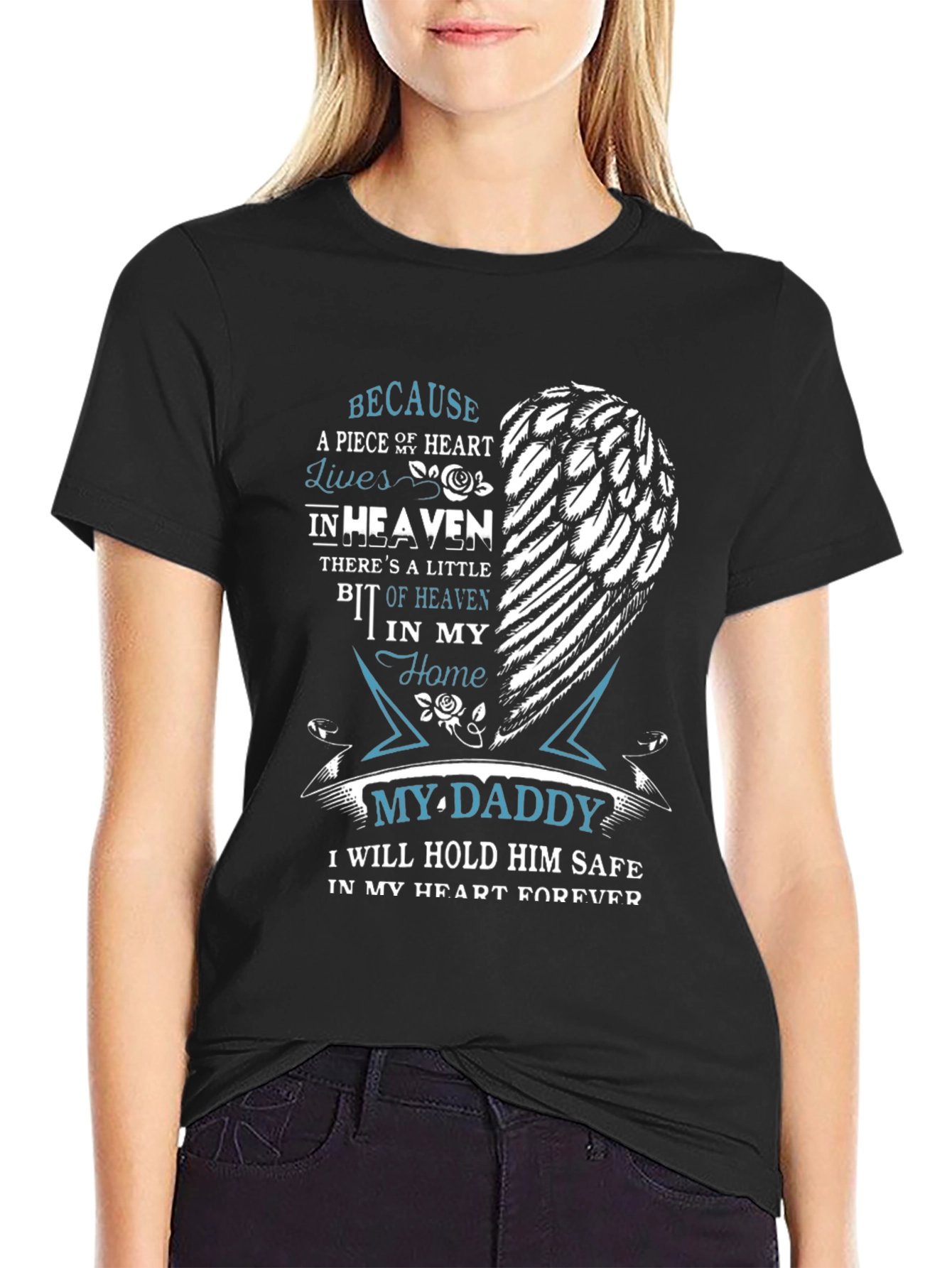Memorial My Daddy T-Shirt - Heart in Heaven