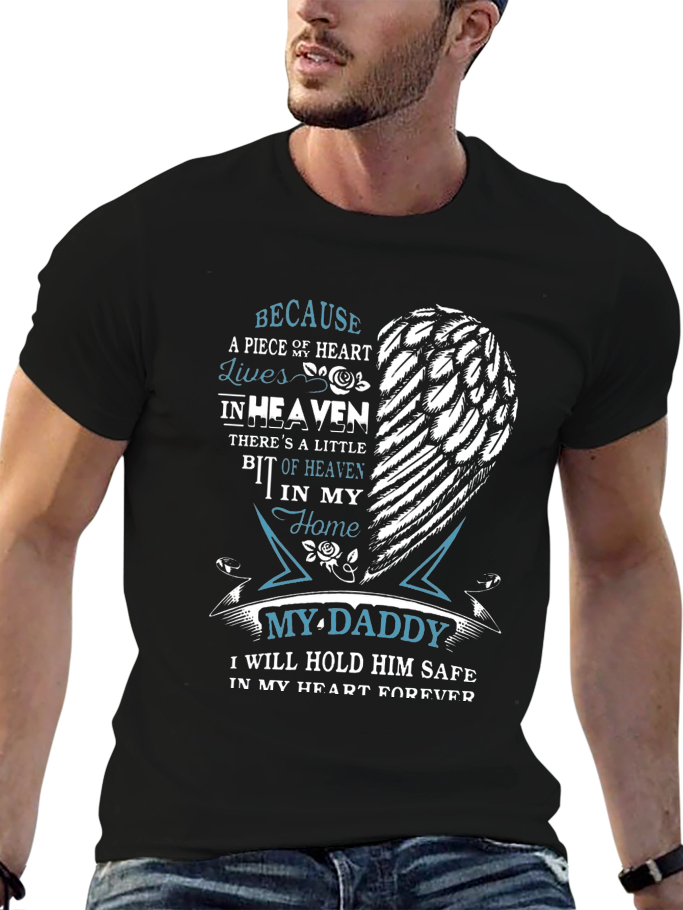 Memorial My Daddy T-Shirt - Heart in Heaven