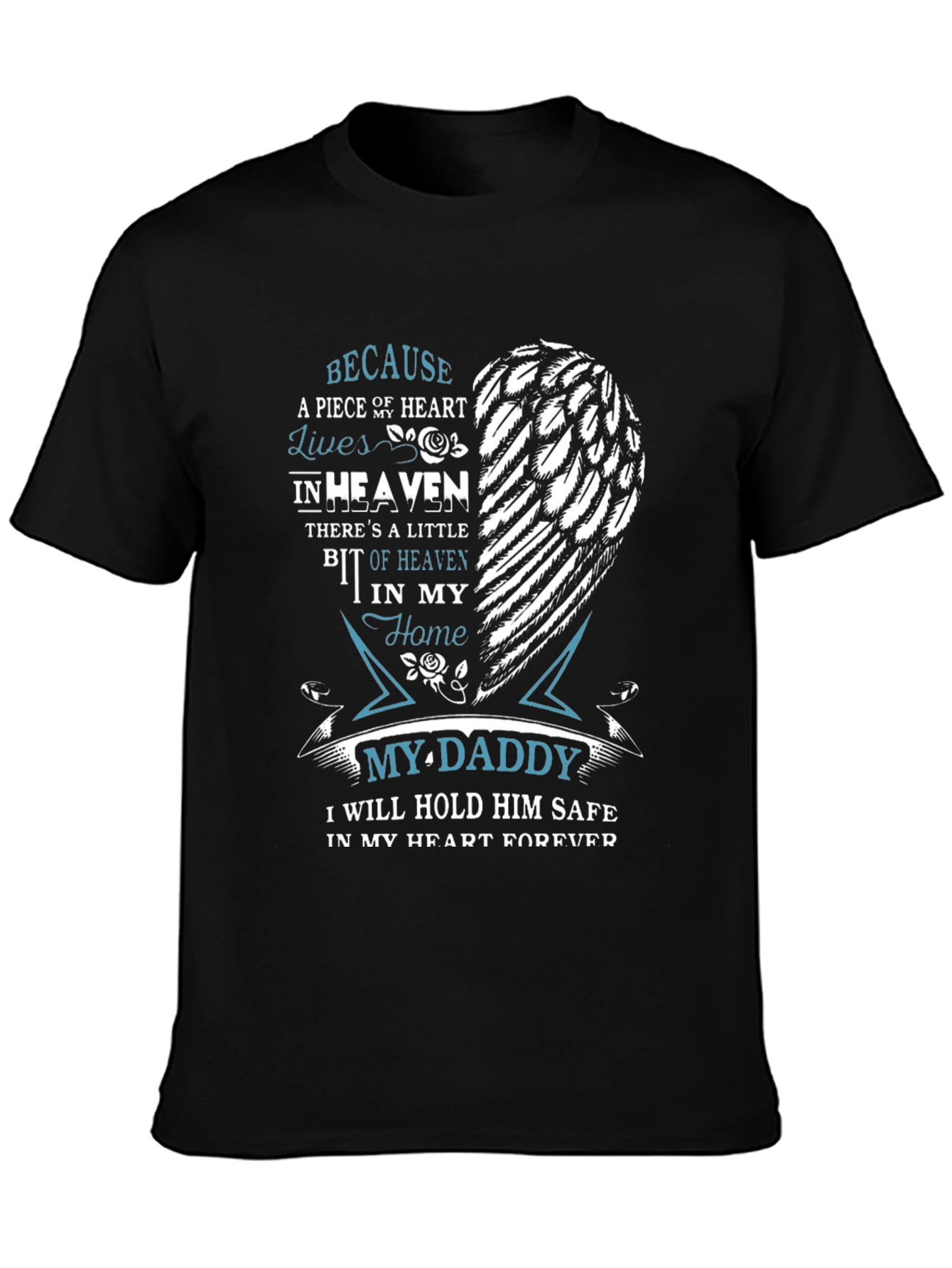 Memorial My Daddy T-Shirt - Heart in Heaven
