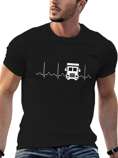 Truck Driver Heartbeat T-Shirt