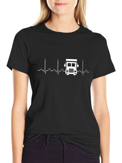 Truck Driver Heartbeat T-Shirt