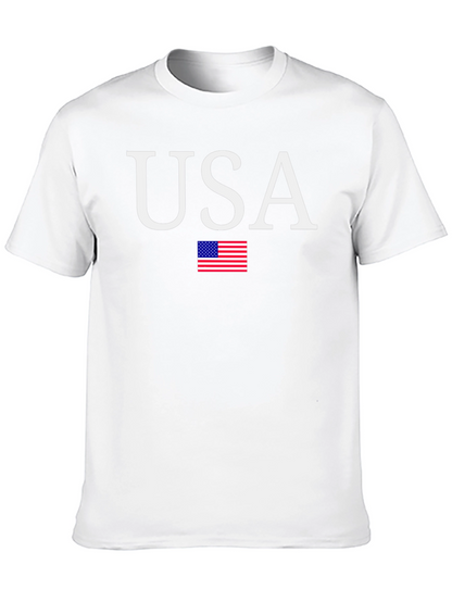 USA Flag Graphic T-Shirt Patriotic Mens