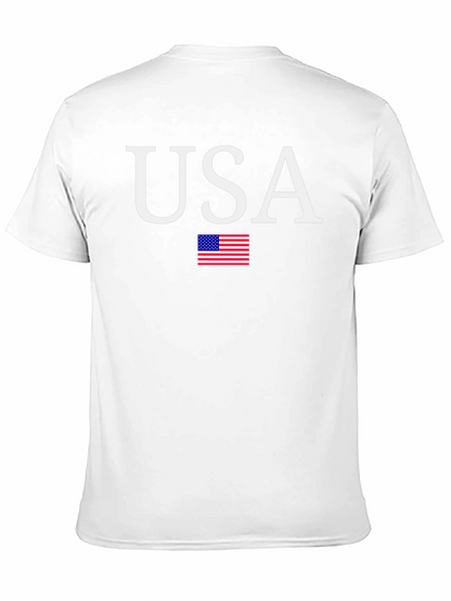USA Flag Graphic T-Shirt Patriotic Mens