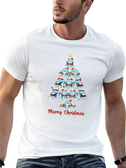 Police Car Christmas Tree T-Shirt