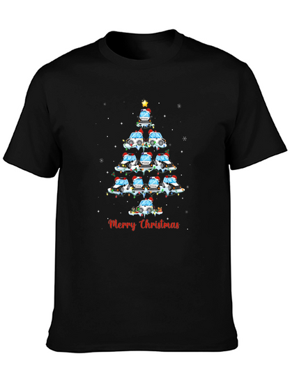 Police Car Christmas Tree T-Shirt