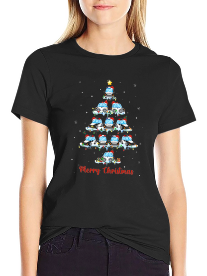 Police Car Christmas Tree T-Shirt