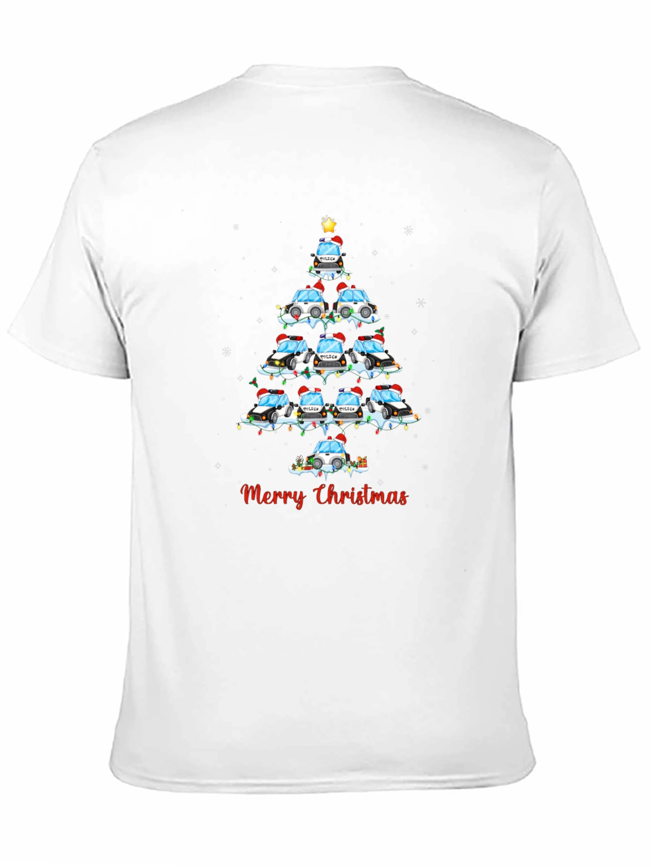 Police Car Christmas Tree T-Shirt