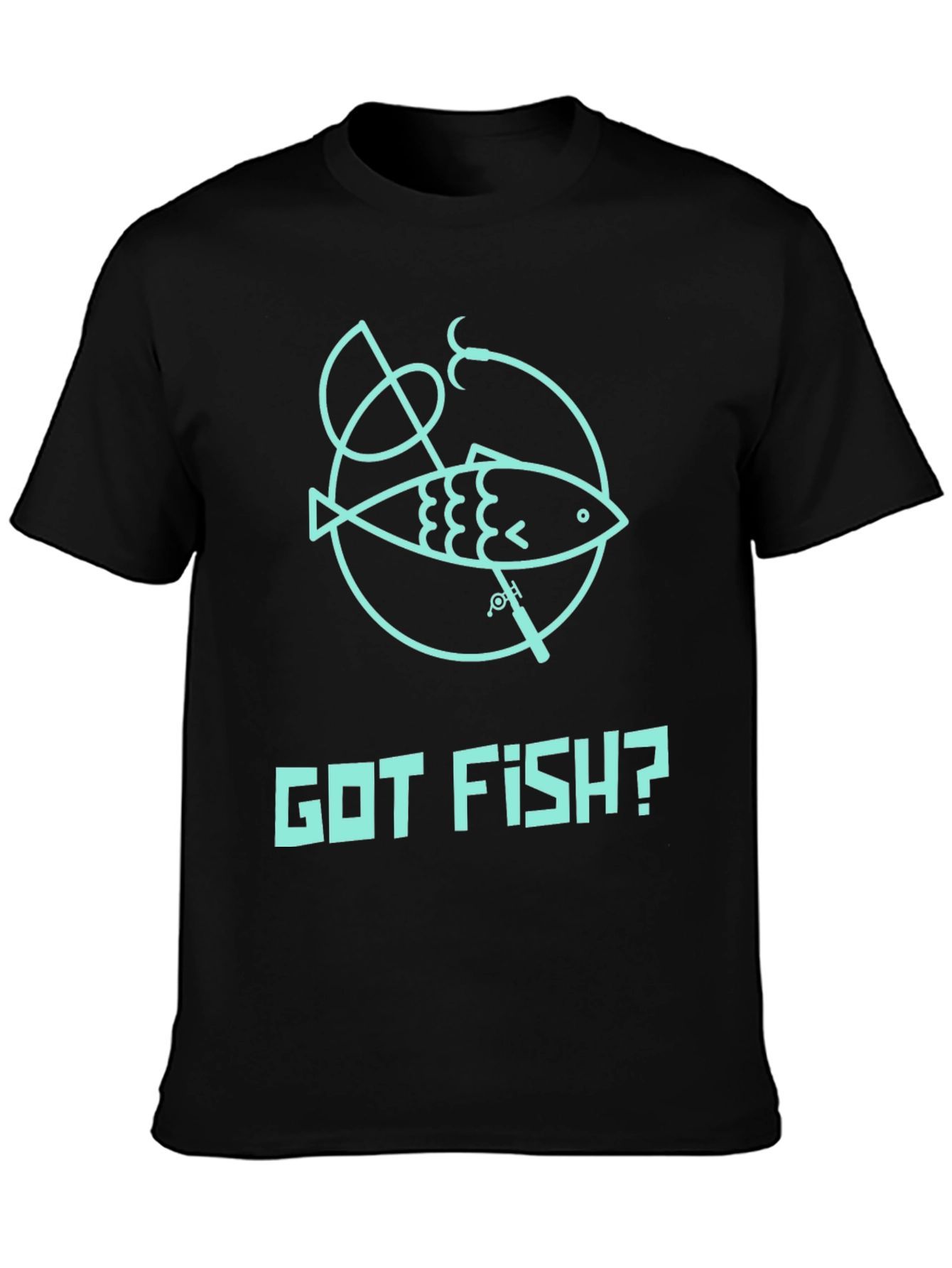 Got Fish? Black Cotton Graphic Tee