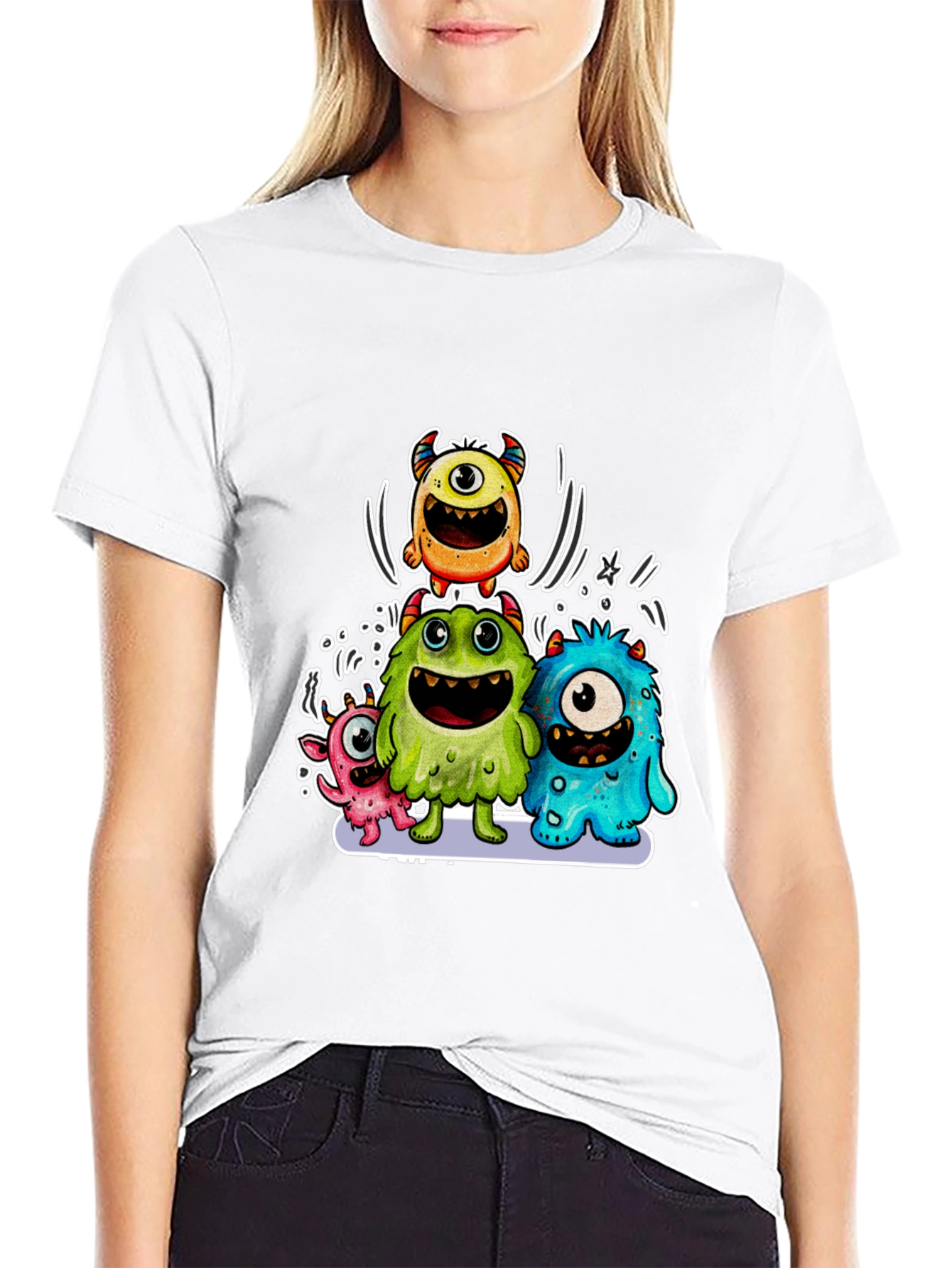 Monster Squad Black Graphic T-Shirt