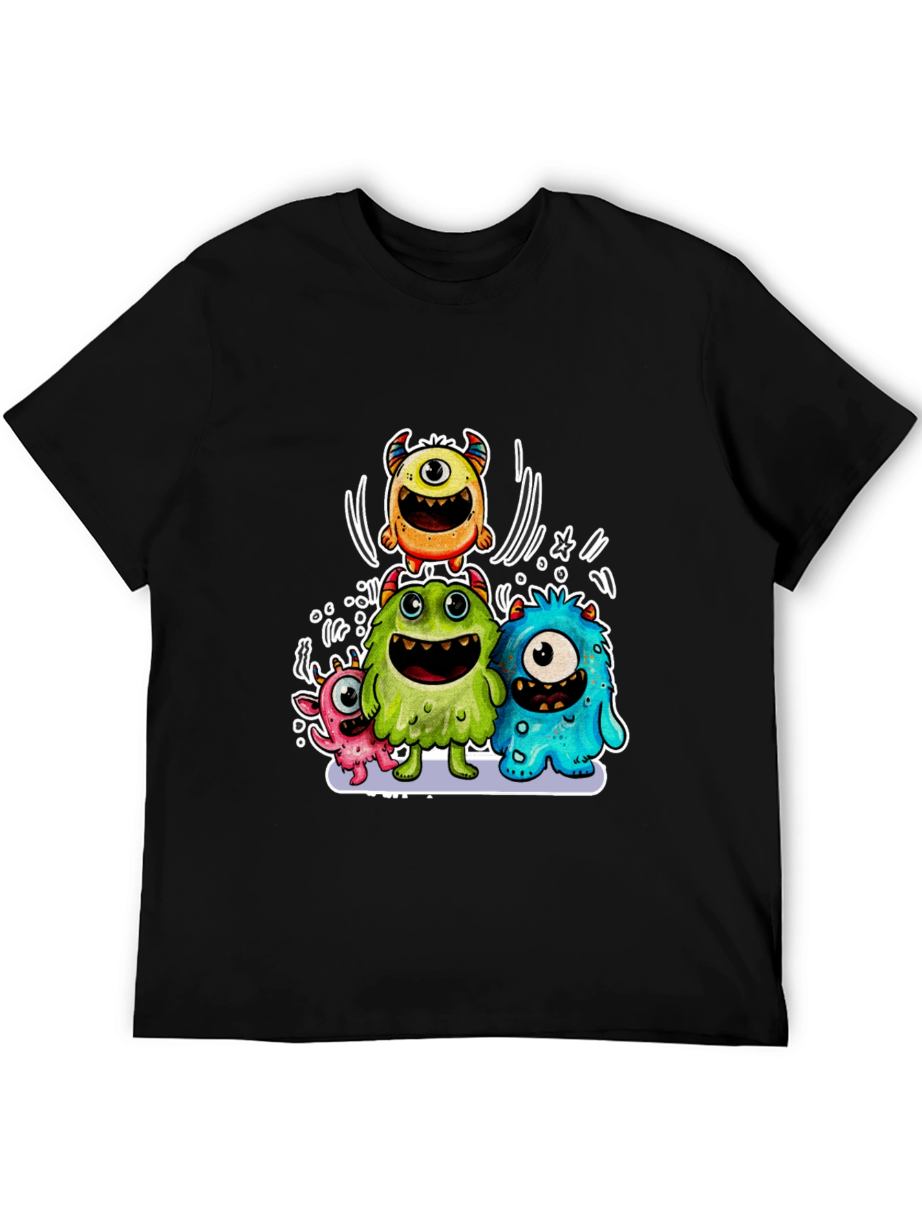 Monster Squad Black Graphic T-Shirt