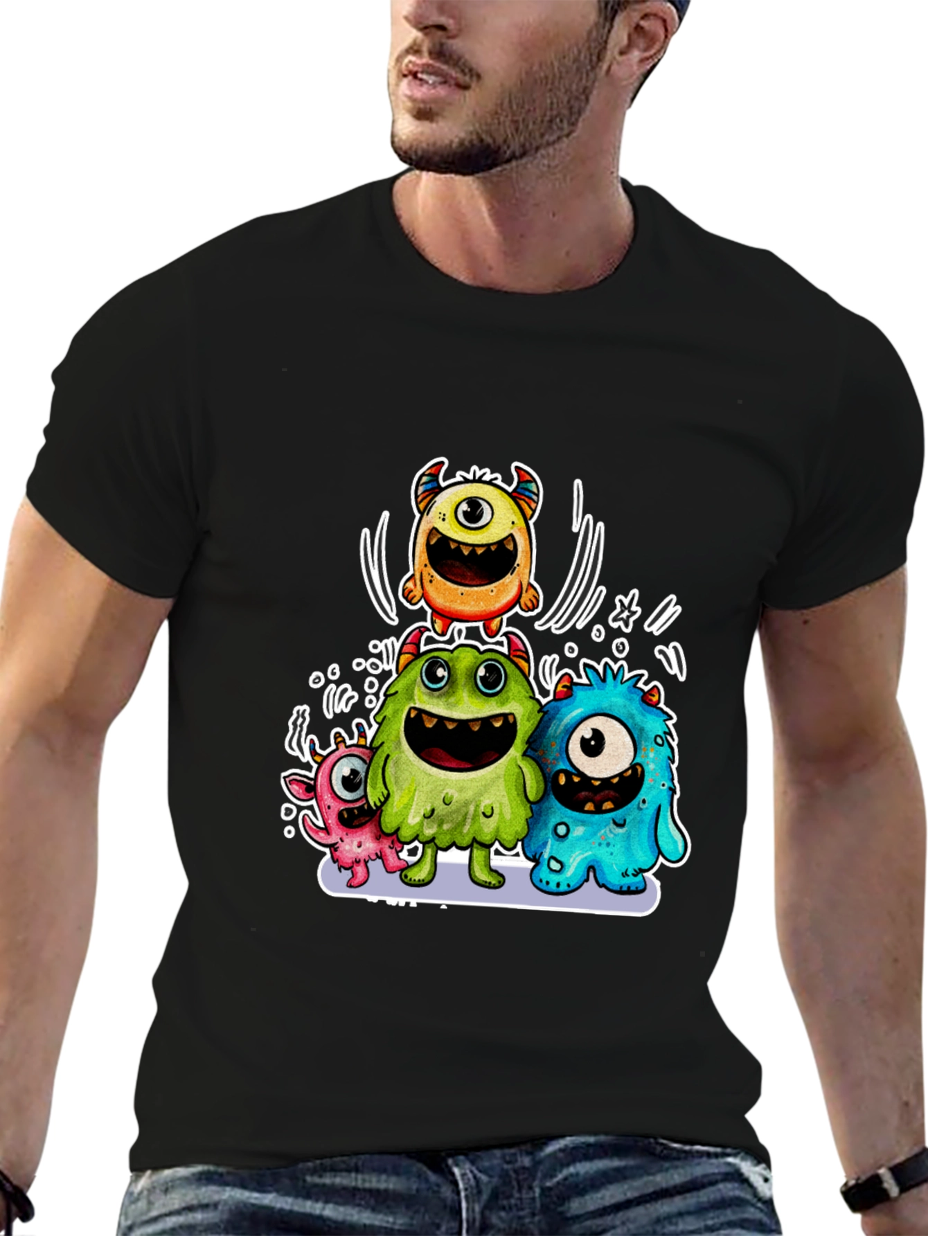 Monster Squad Black Graphic T-Shirt