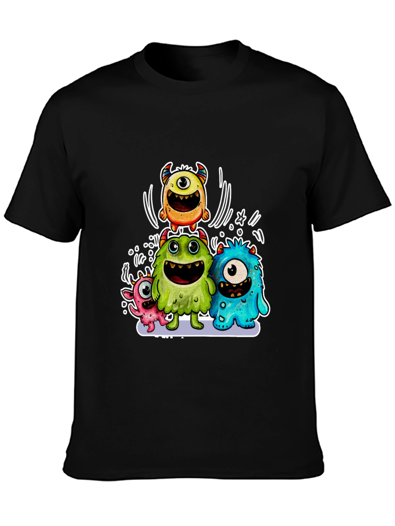 Monster Squad Black Graphic T-Shirt