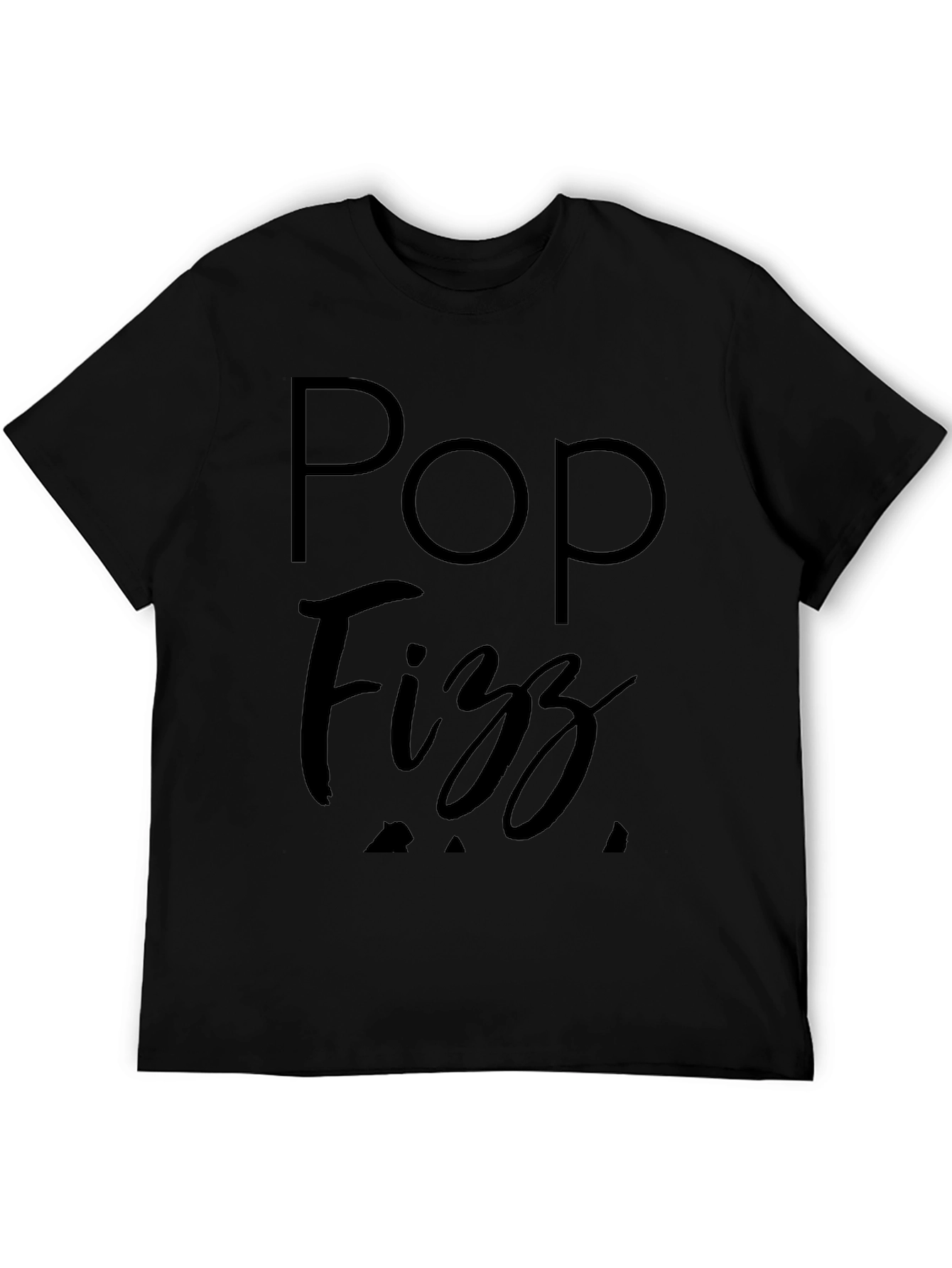 Pop Fizz Graphic Tee - Black Cotton T-Shirt